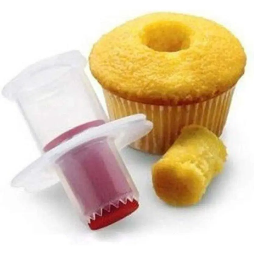 2 count Cupcake Tools Muffin Cake Pastry Model Plunger  Decorating Plastic Cake Digging Holes Device Filling - Cupcake Hole Punch