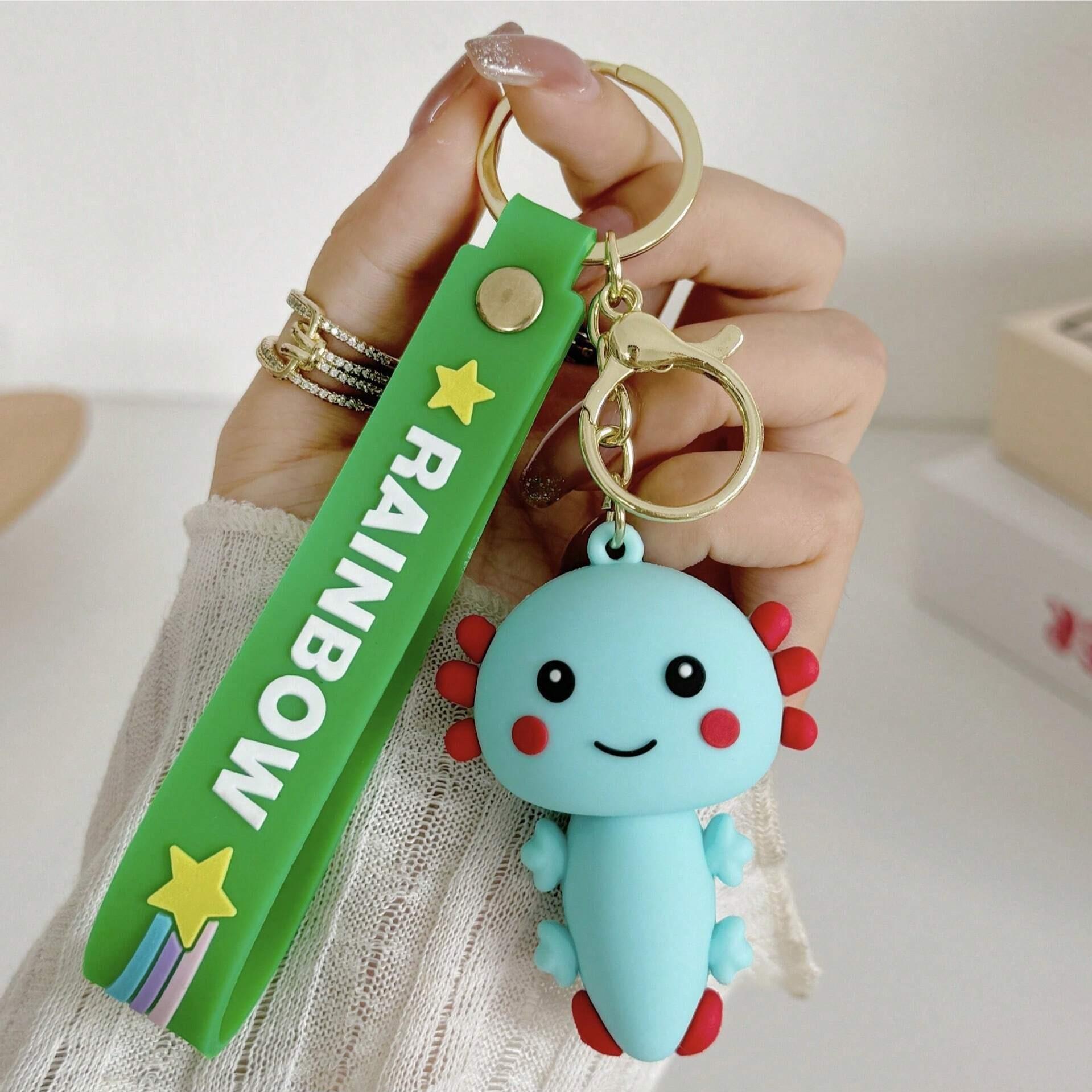 Cute Cartoon Dragon Keychain Pendant, Adorable Bag Charm, Couple Axolotl Figure, Perfect Gift for Lovers, Unique Accessory