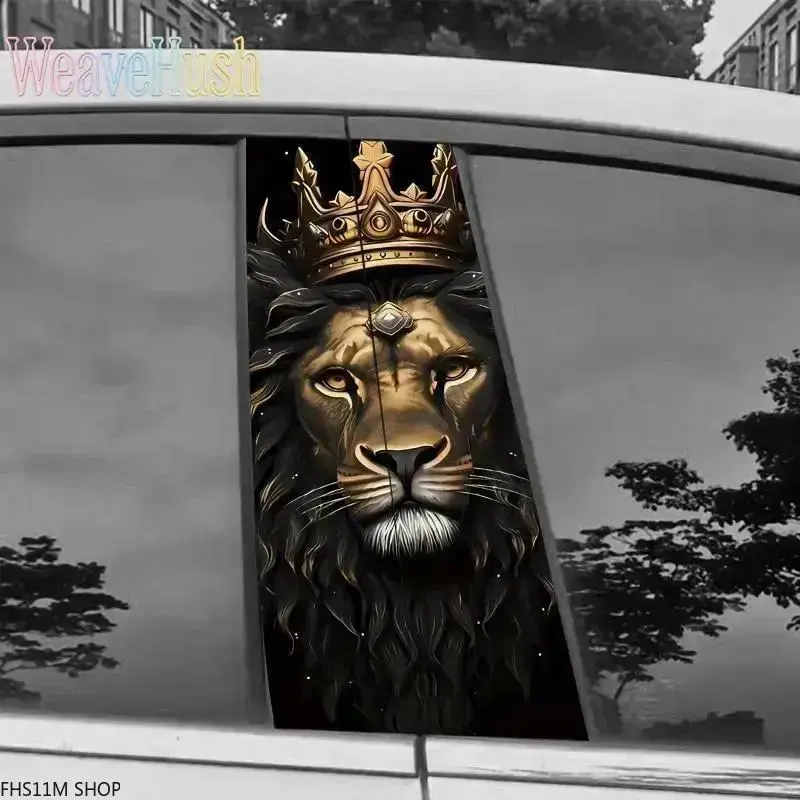 3D Bold Lion Car Decal - Waterproof & UV-Resistant Exterior Emblem Sticker for SUVs, Trucks & Cars