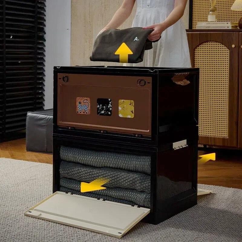 Modular Foldable Storage  | Stackable Design & Dustproof Lid | For Bedroom, Closet & Small Spaces | Dustproof Storage Box