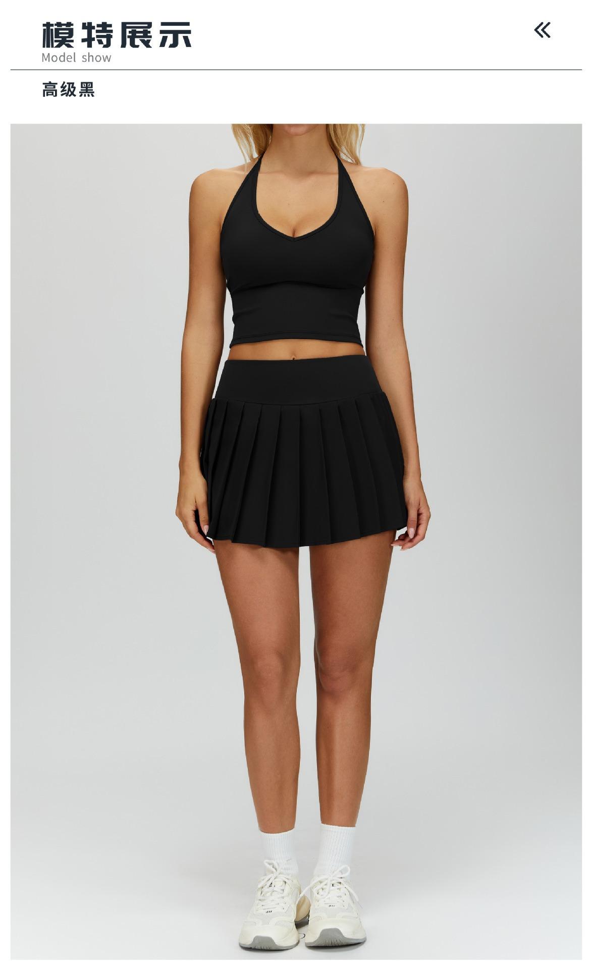 Dopamine yoga outfit for women, summer slim-fit pleated fitness wear, comfortable and lightweight yoga set