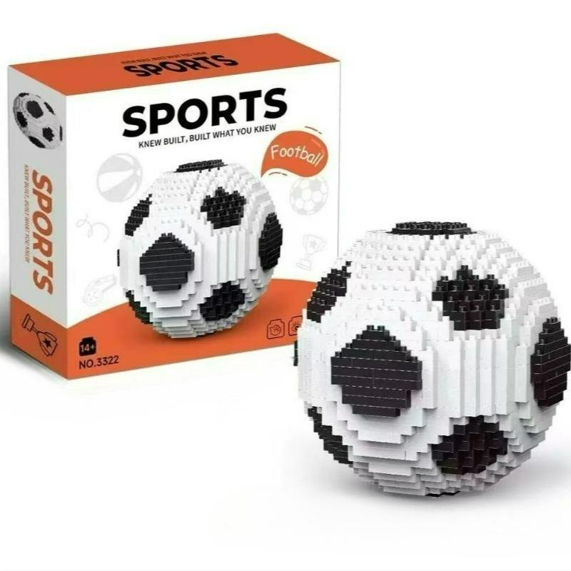 Creative Football Building Blocks Mini Particle Assembly Decorative Educational Toy, Desktop Decoration, Collectible Dolls, Micro Bricks Display
