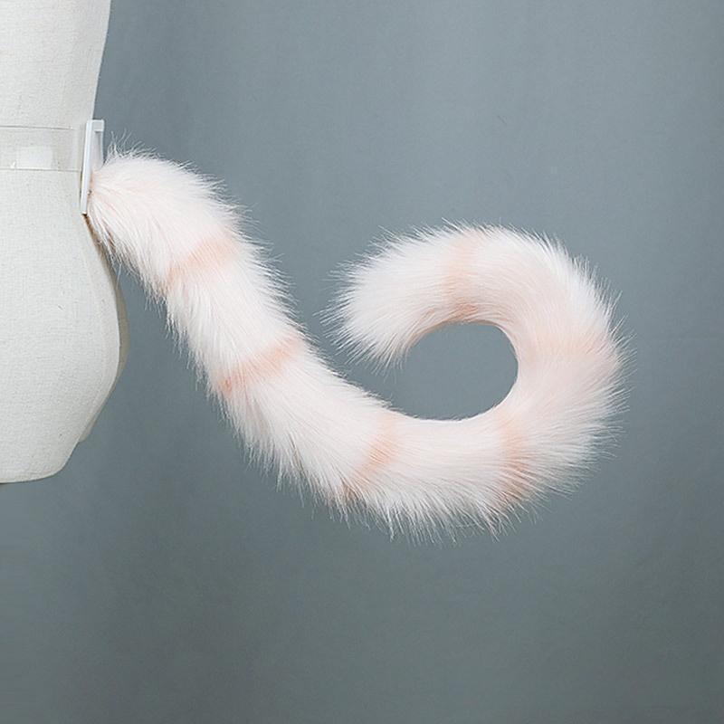 Tiger Spot Cat Ears Furry Tail Women Girls Lolita Animal Ears Hair Hoops Plush Tail Cosplay Costume Accessories