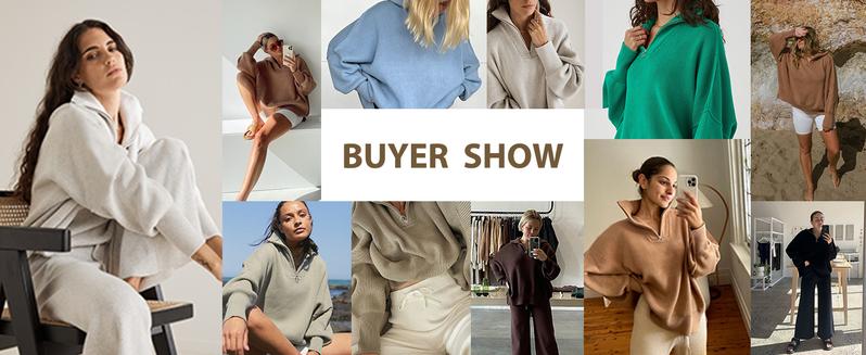 Saodimallsu Womens Tunic Sweater Fall Long Sleeve 1/4 Zip Pullover Sweaters Oversized Slouchy Ribbed Knit Sweatshirt with Slit