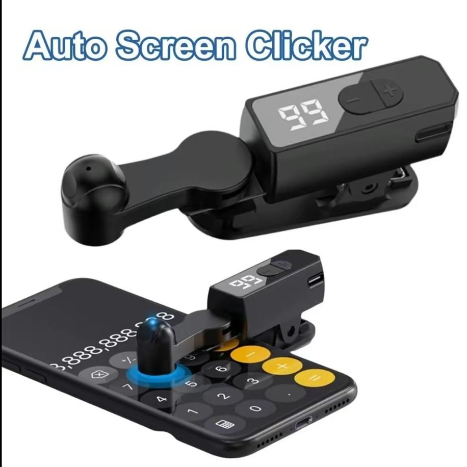 2025 New Rechargeable version Automatic Clicker -0-99 AutoClicker Speed Tool-Fast Screen Tap Simulator forSmartphones and Controllers | Smart Trigger forShopping, Rewards, Live Broadcast Likes and TasksPortable Selfie Electronic Gadgets