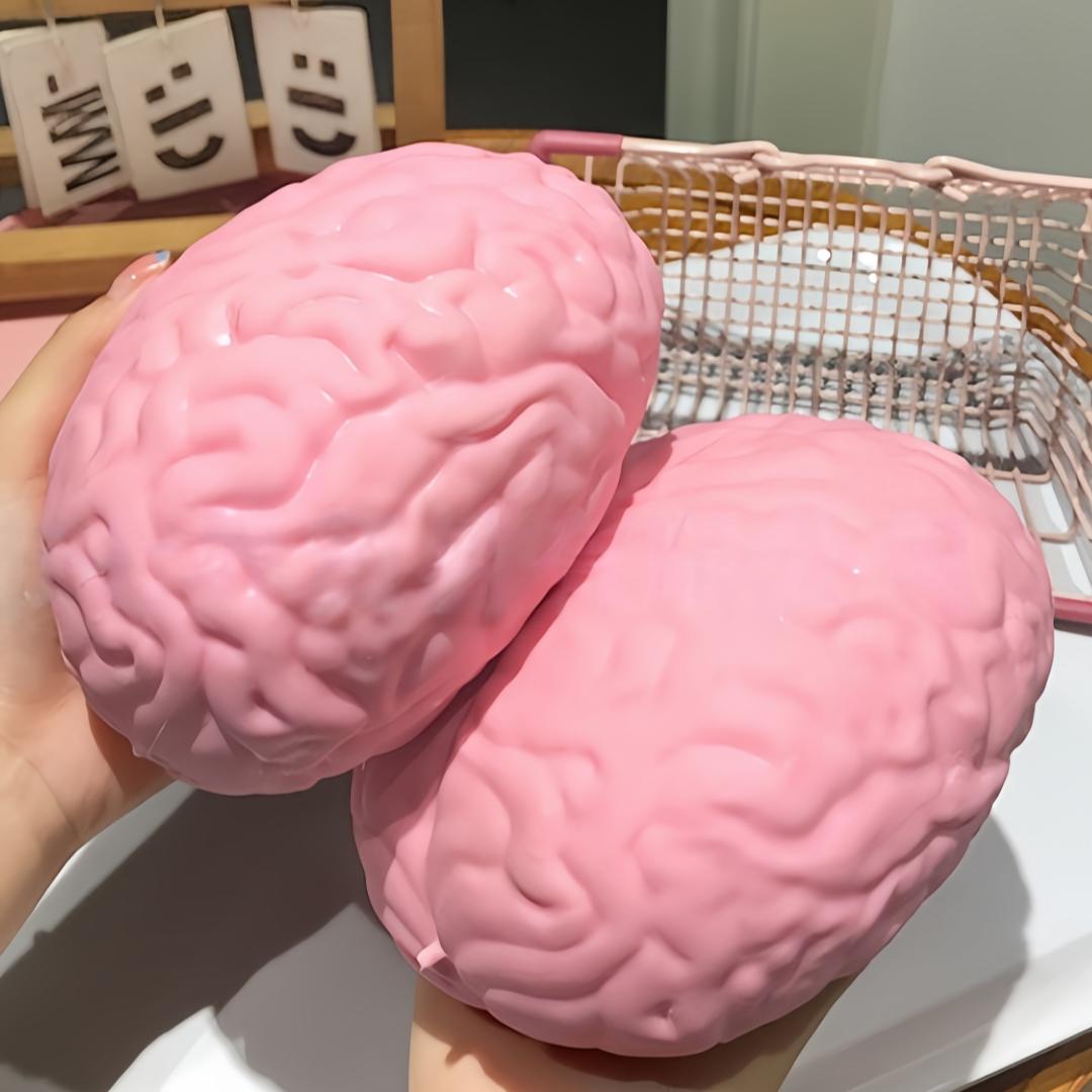 Giant Brain Stress Relief Squeeze Toy Slow-Rebound Brain Matter Ball Squeeze Fun Emotional Release Stress Toy Creative and Whimsical Realistic Brain Squeeze Fun Essential Halloween Pranking Toy Gift