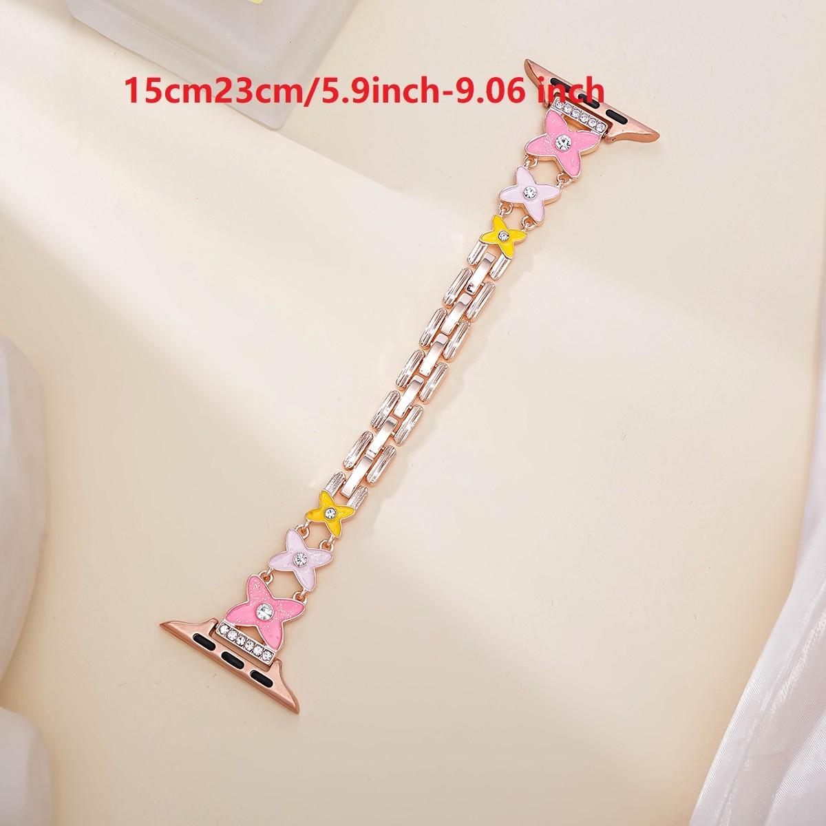 Women's Apple Watch Band, Silicone Strap, Stainless Steel, Casual, Smart Replacement Band, Fits 38-46mm, Birthday Gift, Couple Band