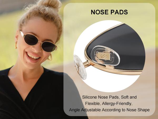 SOJOS Retro Oval Sunglasses for Women Men Trendy Sun Glasses Classic Shades UV400