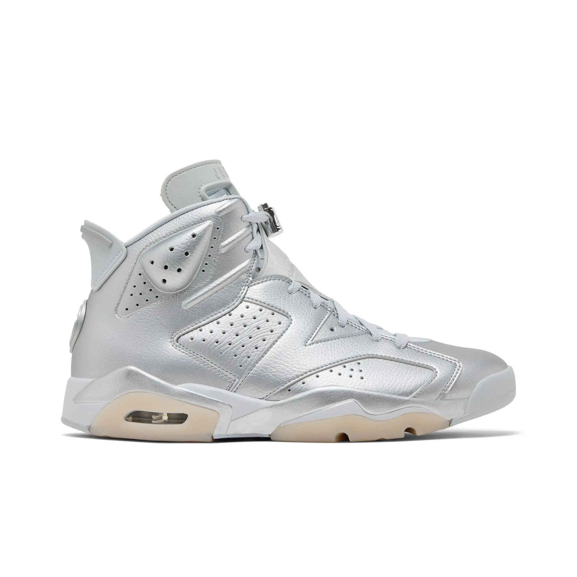Paris Saint-Germain x Air Jordan 6 Retro 'Silver' (Unisex) Metallic Silver/Metallic Silver/Pure Platinum/Oil Grey retro basketball shoes IQ5135 001