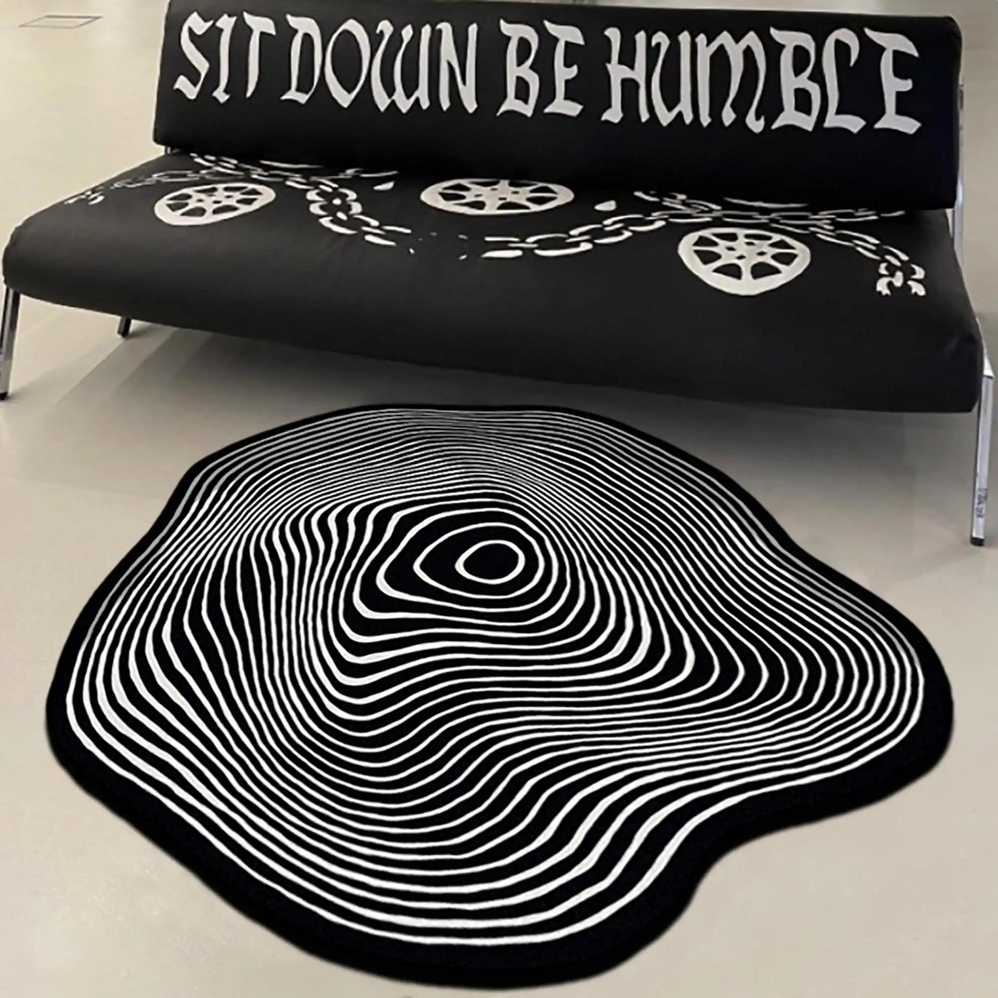 Irregular Creative Pattern Floor Mat, 1 Count Non-slip Soft Floor Carpet, Washable Area Rug, Decorative Mat for Home Living Room Bedroom, Unique Rug