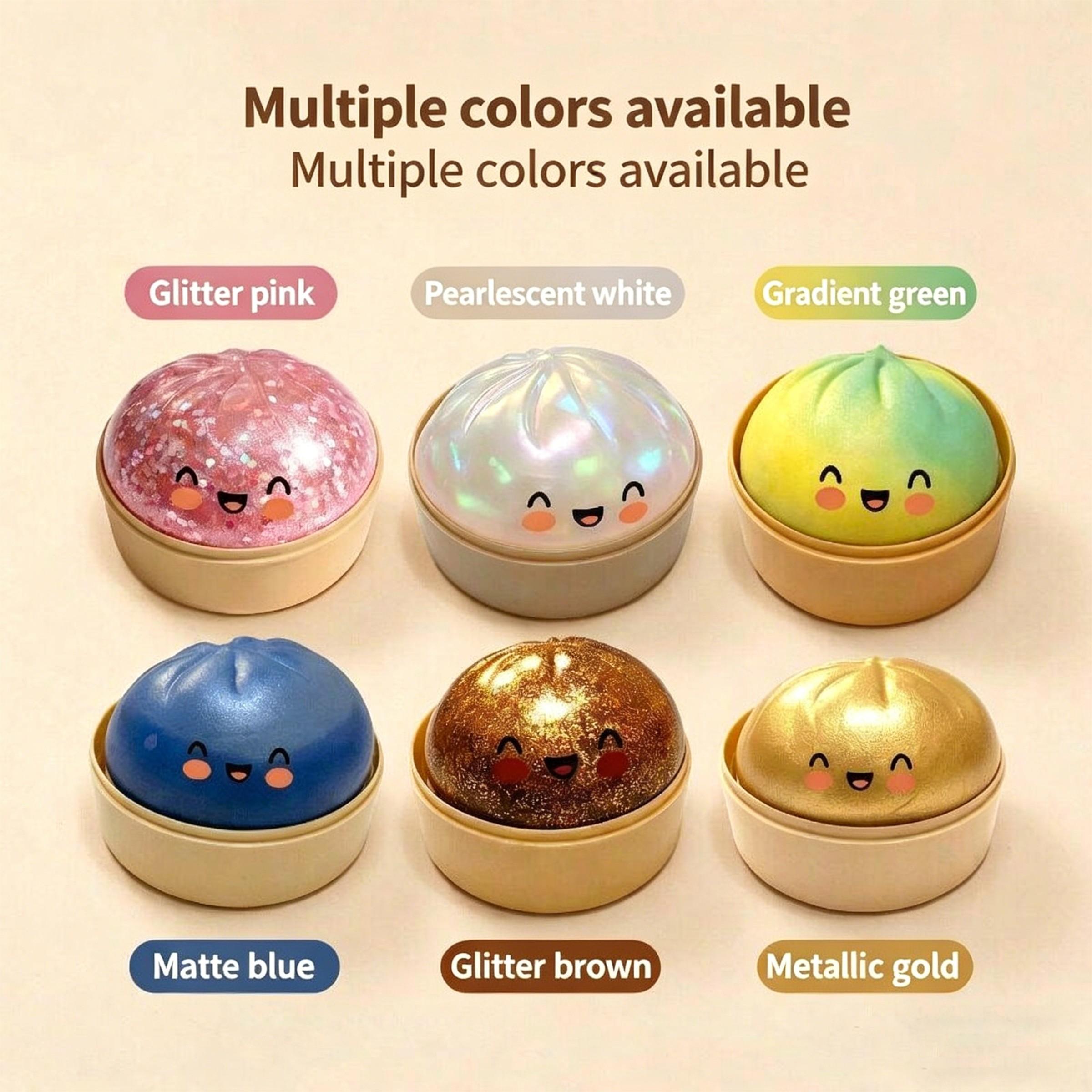 Realistic bun stress-relieving toy cute char siu bao stress-relieving toy set creative cartoon bun squeeze toy gift