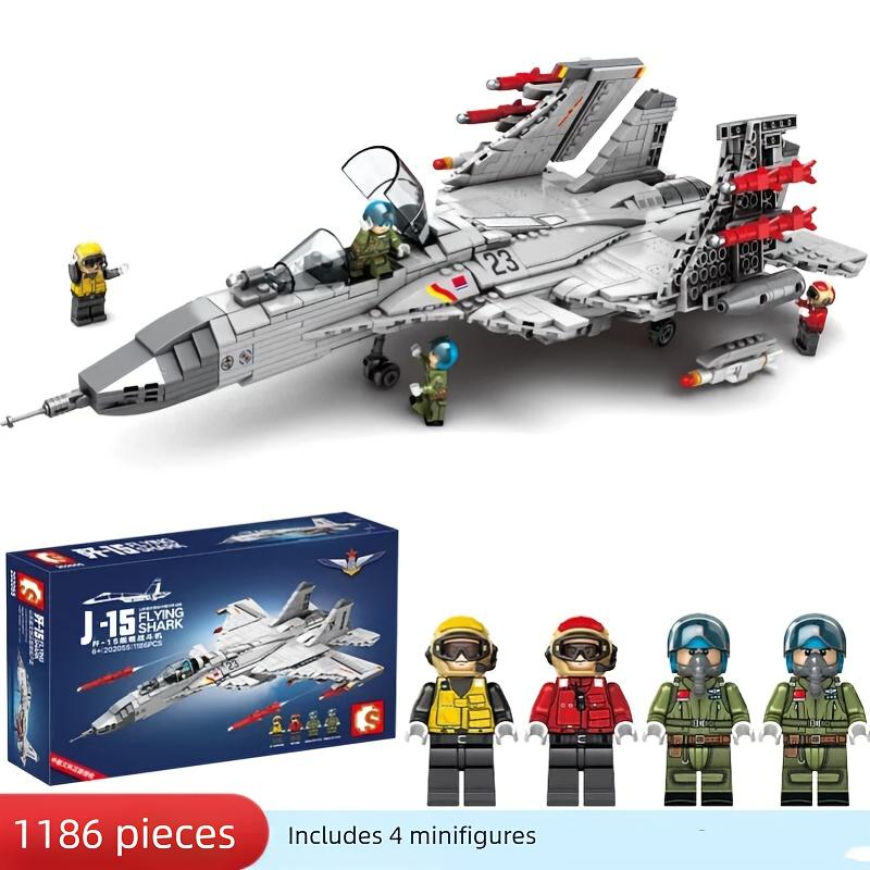New Elegant Fighter Jet Building Block Model Kit, Hobby Collection Display Piece, Decorative Ornament, Holiday Birthday Gift