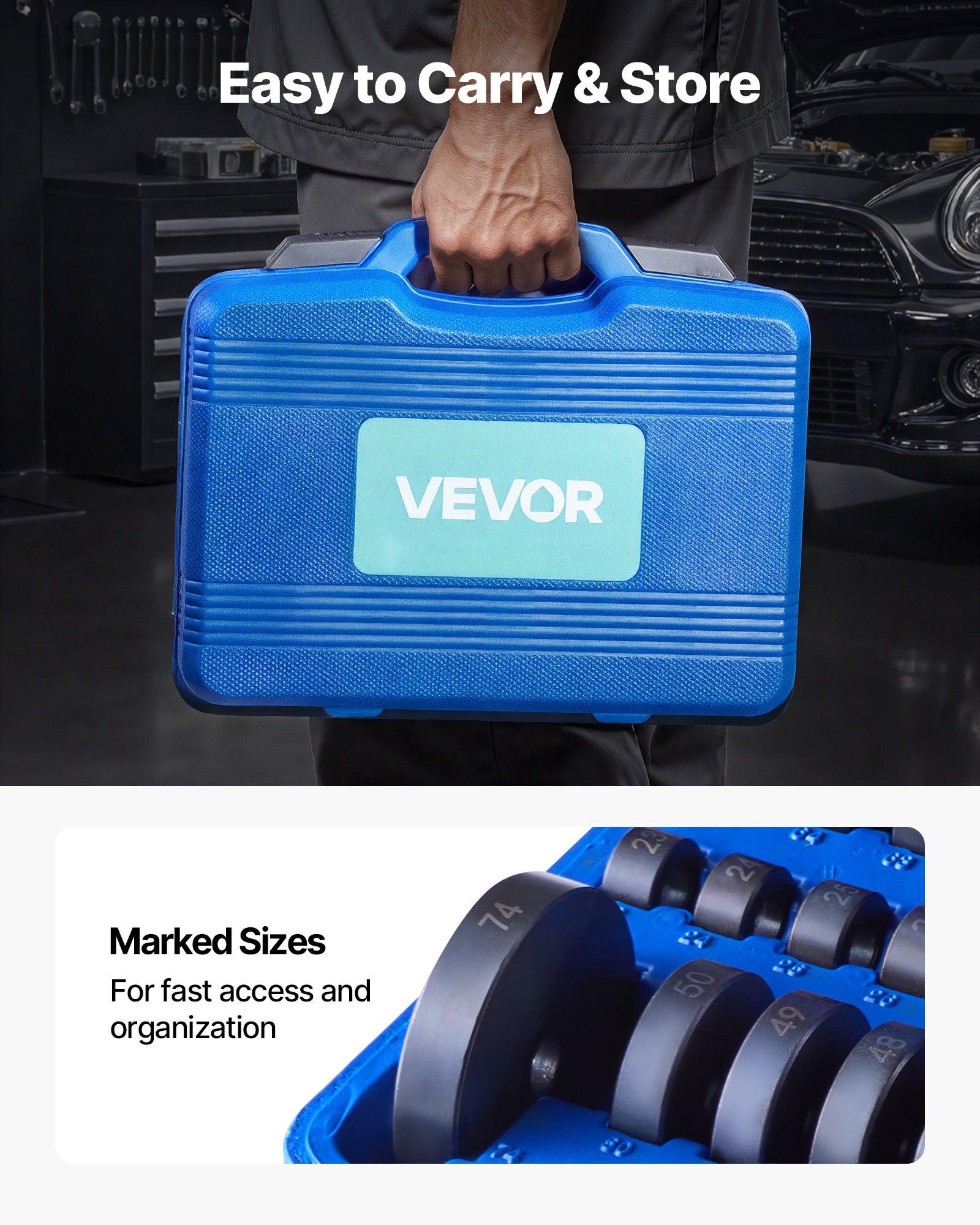 VEVOR Bearing Press Kit, 52+14 Pcs, 2 in 1 Bushing Driver Tool ...
