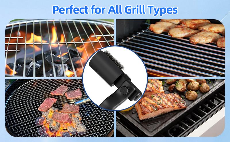 BBQ Grill Brush for Outdoor Grill, Cordless Electric Grill Cleaner, Rechargeable Grill Cleaning Brush,3 Powerful Speed BBQ Grill Brush for Outdoor Grill, 180°Adjustable
