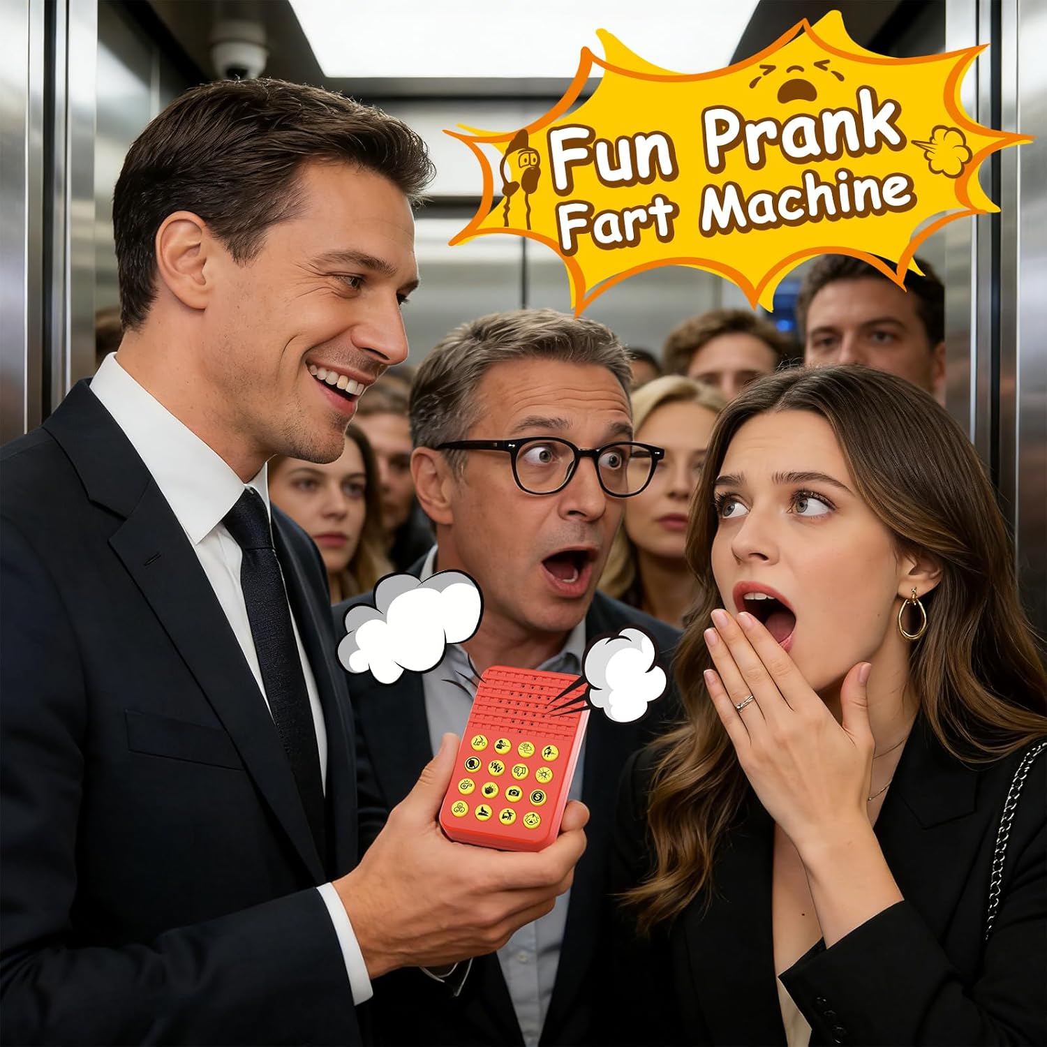 Funny Sound Machine with 16 Voices, Prank Toy for Boys and Girls, Easter Basket Filler, April Fool's Day Gag Gift, Fun Gifts, Requires 2 Aa Batteries