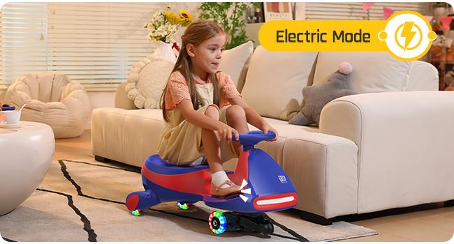 FanttikRide N7 Electric Wiggle Car with Pedal, Ride on Toy