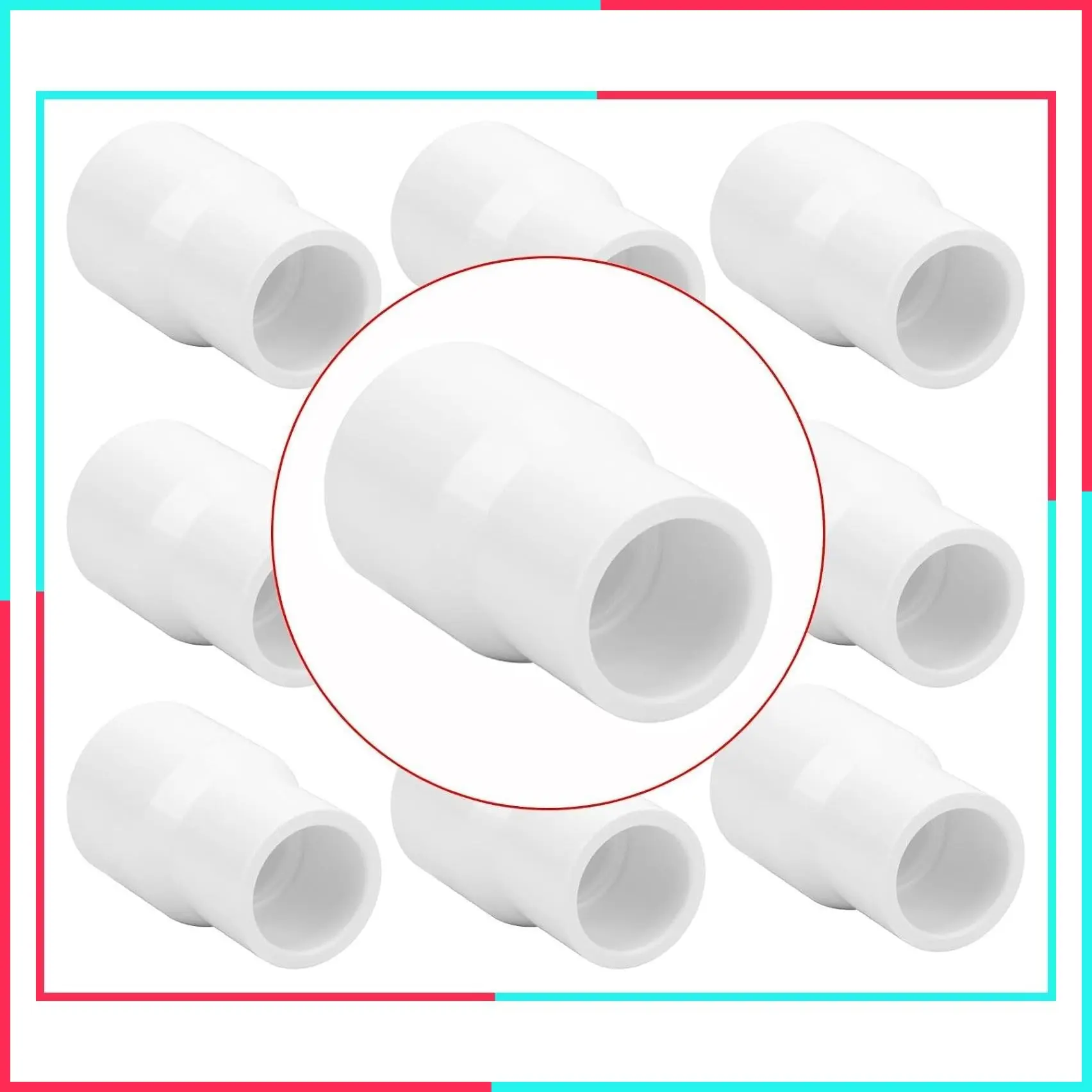 10Pack 3/4" x 1/2" PVC Increaser/Reducer Coupling Adapter (Socket x Socket) Schedule 40 PVC Slip Reducing Coupling Pipe Fittings for Home Sewer Plumbing