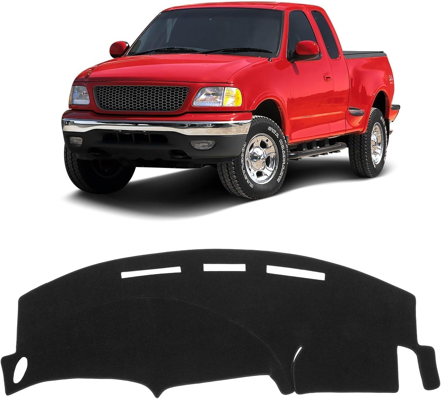 KUST Car Dash Cover for Ford F-150 F-250 F-350 1992-2003 Pickup Truck Polyester Non-Slip Center Console Dash Cover Interior Accessories for Ford F150 Custom Fit Dashboard Mat Sunshade No Glare Black KUST Car Dash Cover for Ford F-150 F-250 F-350 1992-2003 Pickup Truck Polyester Non-Slip Center Console Dash Cover Interior Accessories for Ford F150 Custom Fit Dashboard Mat Sunshade No Glare Black