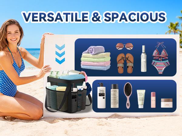 【YASONIC】Mesh Shower Caddy Portable for College Dorm Room Essentials, 8-Pocket Large Shower Basket Tote Bag with 2 Handles for Toiletry, Bathroom, Beach, Camp, Gym | Portable, Quick-Dry, 2 Handles 【YASONIC】Mesh Shower Caddy Portable for College Dorm Room Essentials, 8-Pocket Large Shower Basket Tote Bag with 2 Handles for Toiletry, Bathroom, Beach, Camp, Gym | Portable, Quick-Dry, 2 Handles