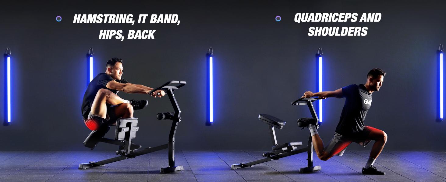 Stretch Machine, Full Body Stretching Equipment with Leg & Lower Back Stretcher, Back Pain Relief, Home Gym Flexibility & Mobility Fitness