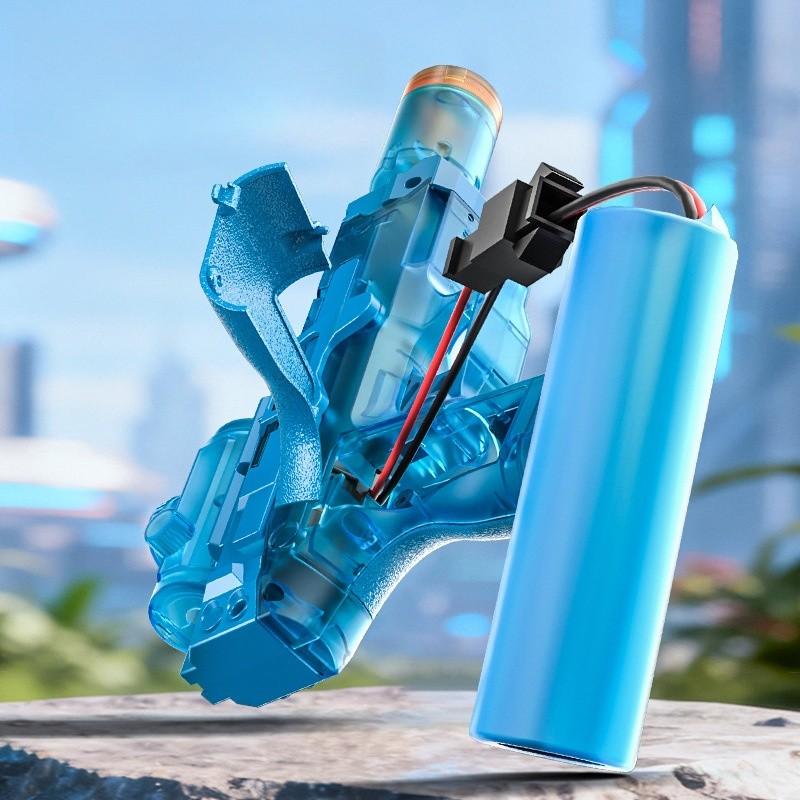 Electric Toy Water Gun with LED Light, Summer Fun, Perfect Father's Day Gift, Large Capacity Continuous Shooting, Outdoor Pool Party Play