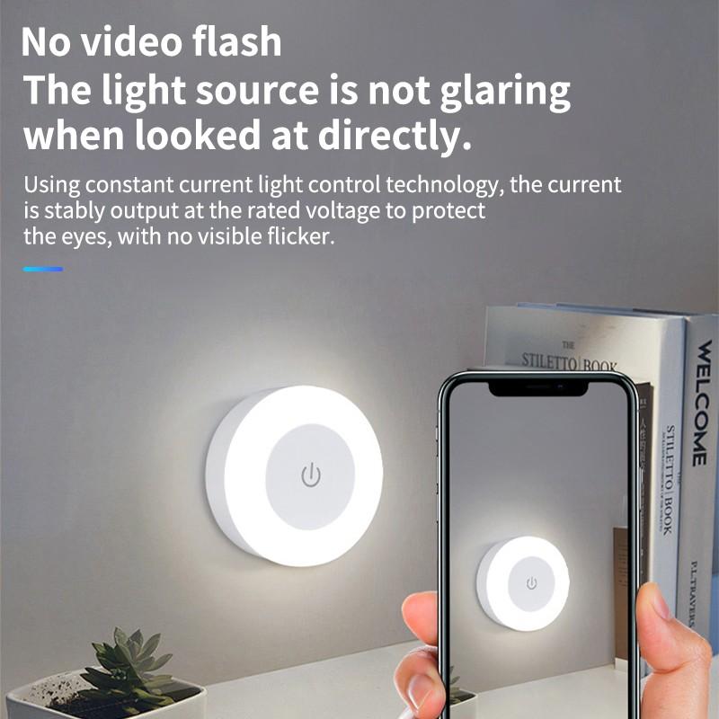 Adjustable Night Light Touch Sensor Bedside Lamp, Rechargeable LED Nightlight for Bedroom Living Room Nursery, Energy Saving Tabletop Design