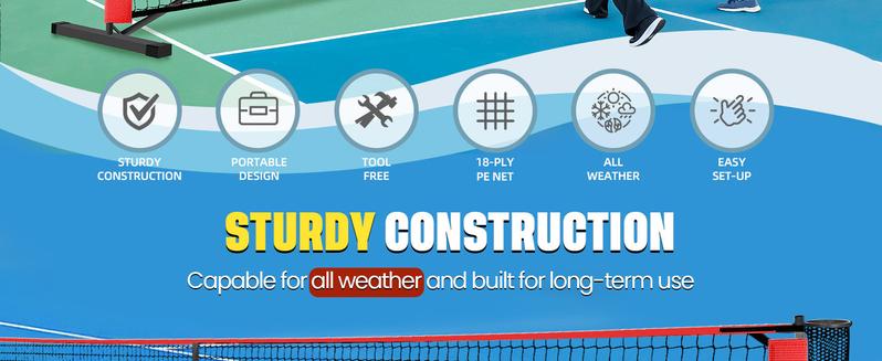 【Holiday Haul】BAGAIL Portable Pickleball Net Set, 22 FT Regulation Size Pickle Ball Net with Ball Collector, Carry Bag, Easy Setup for Outdoor Indoor Driveway family sport Training Equipment Baseball Bat