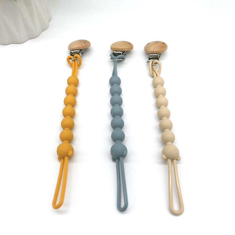 Silicone Pacifier Clip, 3 Counts/set Baby Pacifier Holder, Pacifier Teether, Teething Relief Pacifier Holder, Baby Care & Health Product, Baby Essentials