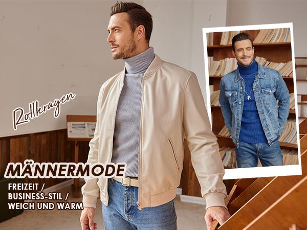 COOFANDY Mens Ribbed Slim Fit Knitted Pullover Casual Turtleneck Sweater Basic Classic Warm Soft Long Sleeve Outdoor Wear Slim Fit Knitted Turtleneck Sweater COOFANDY Mens Ribbed Slim Fit Knitted Pullover Casual Turtleneck Sweater Basic Classic Warm Soft Long Sleeve Outdoor Wear Slim Fit Knitted Turtleneck Sweater