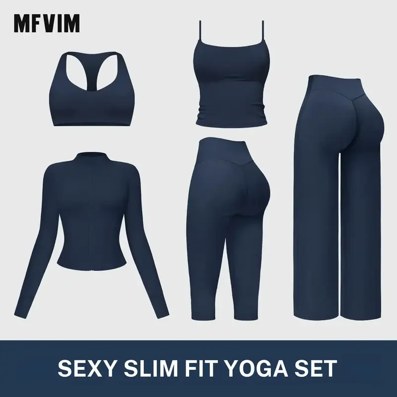 Women's 2-Piece Matching Athletic Fitness Clothes Set - Long Sleeve Crop Top & High-Waisted Nylon Pants, 78% Nylon High Stretch Activewear Gym Set for Workout & Yoga Essentials,outdoorfun