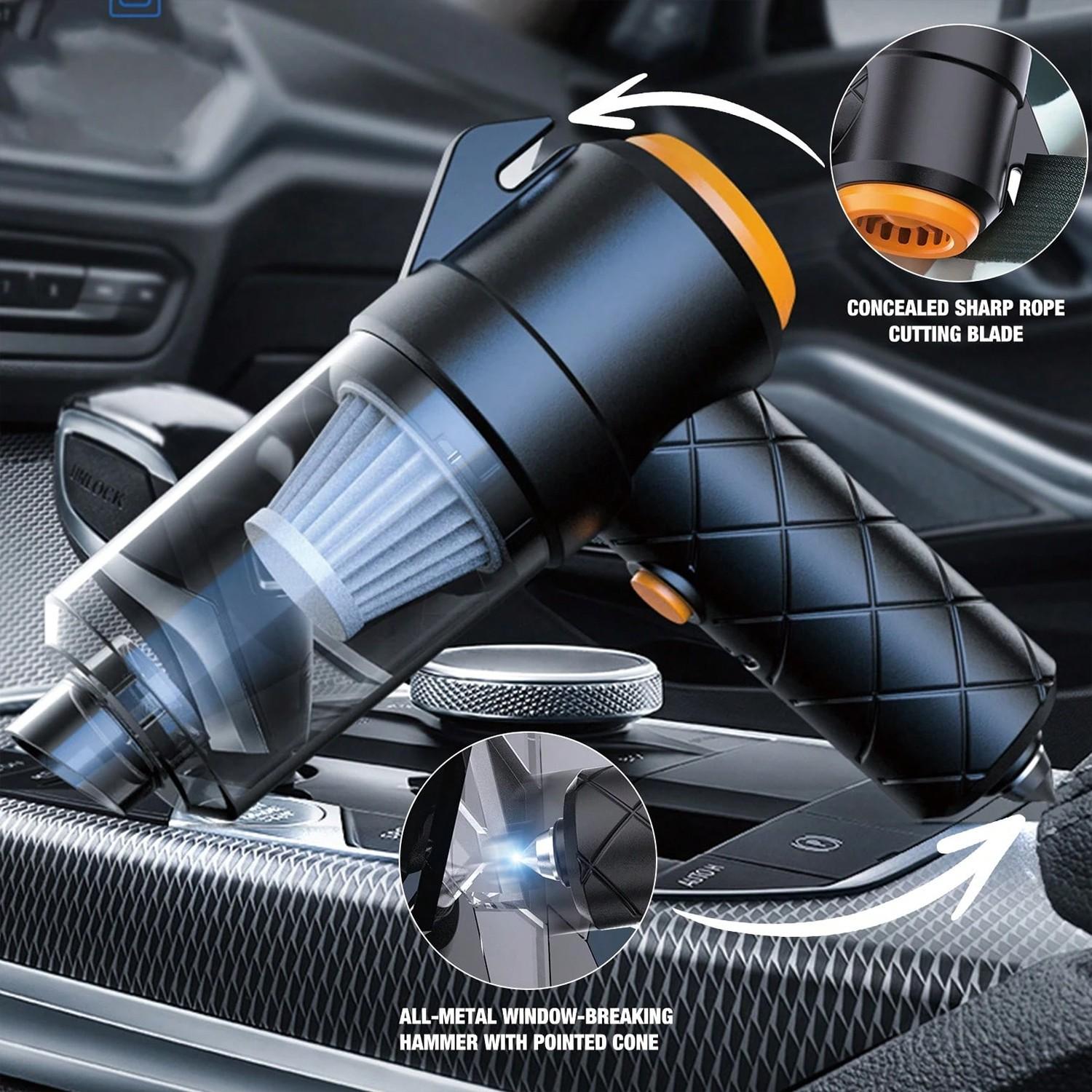 Mini Portable Car Vacuum Cleaner, High-Power Cordless Rechargeable Auto Vacuum with Multi-Function Suction and Blowing, Ideal for Home, Office and Pet Care, Car Cleaning Supplies