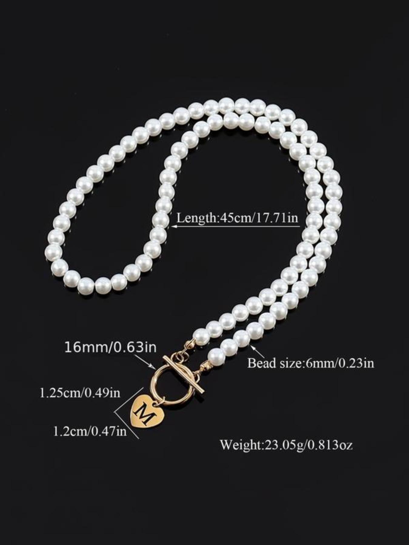 New Letter Necklace Stainless Steel Heart Pendant Clasp Necklace, Fashionable Versatile Neck Chain, European Style Letter Necklace for Women