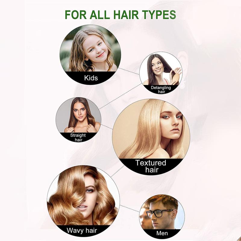 Bamboo Hair Makeup Brush, 4 Counts/set Natural Bamboo Comb Paddle Detangling Hairbrush & Wide Tooth & Tail Comb, Smoothing Hair, Hair Detangling Styling Tool for Women & Men, Trending Product, Summer Gift, Grooming, Curly Hair Care Products