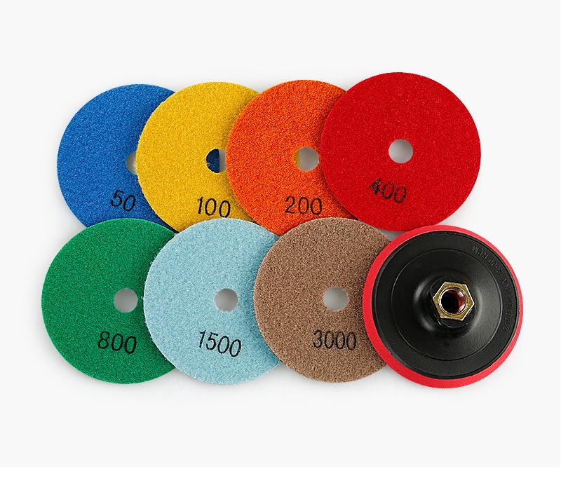 8pcs Diamond Dry Grinding Pads Stone Polishing Pads Marble Granite Renovation Tile Trimming Angle Grinding Pads Diamond Polishing Diamond Polishing Tool