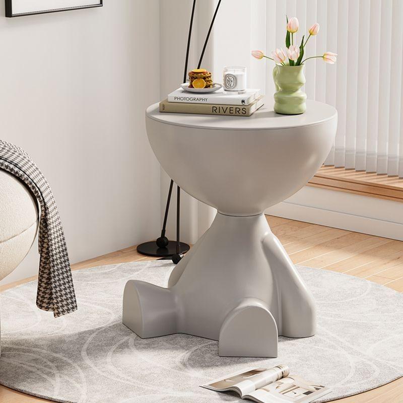 Creative cream style foldable small coffee table, cute small table, bedside table, flat head bear floor decoration, sofa edge table, ideal choice for holiday gifts and daily leisure, unique modern furniture