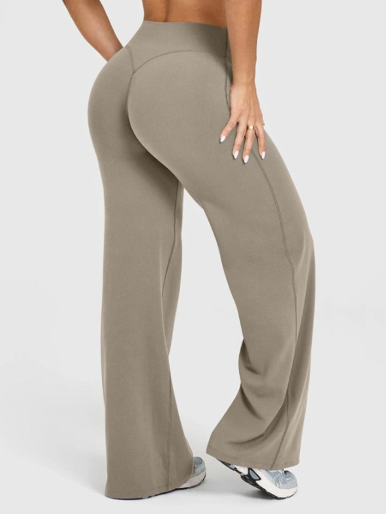 Women's Outdoor Sport Jogger Pants, Casual Comfortable Yoga Fitness Pants, Loose Wide Leg High Waist, All Seasons, Plain Style, Exercise