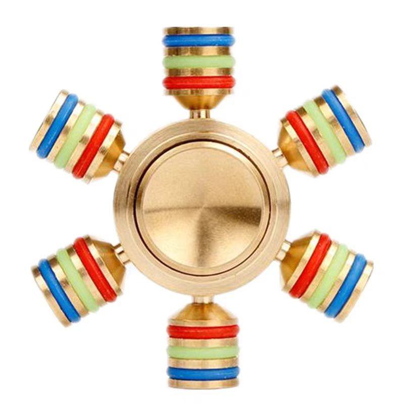 Metal Hand Spinner 6 Arm Decompression Toy Fidgets For Adults Kids EDC Gadgets Anxiety Stress Relief Tool Stress Relief Antiestres Juguete Ansiedad