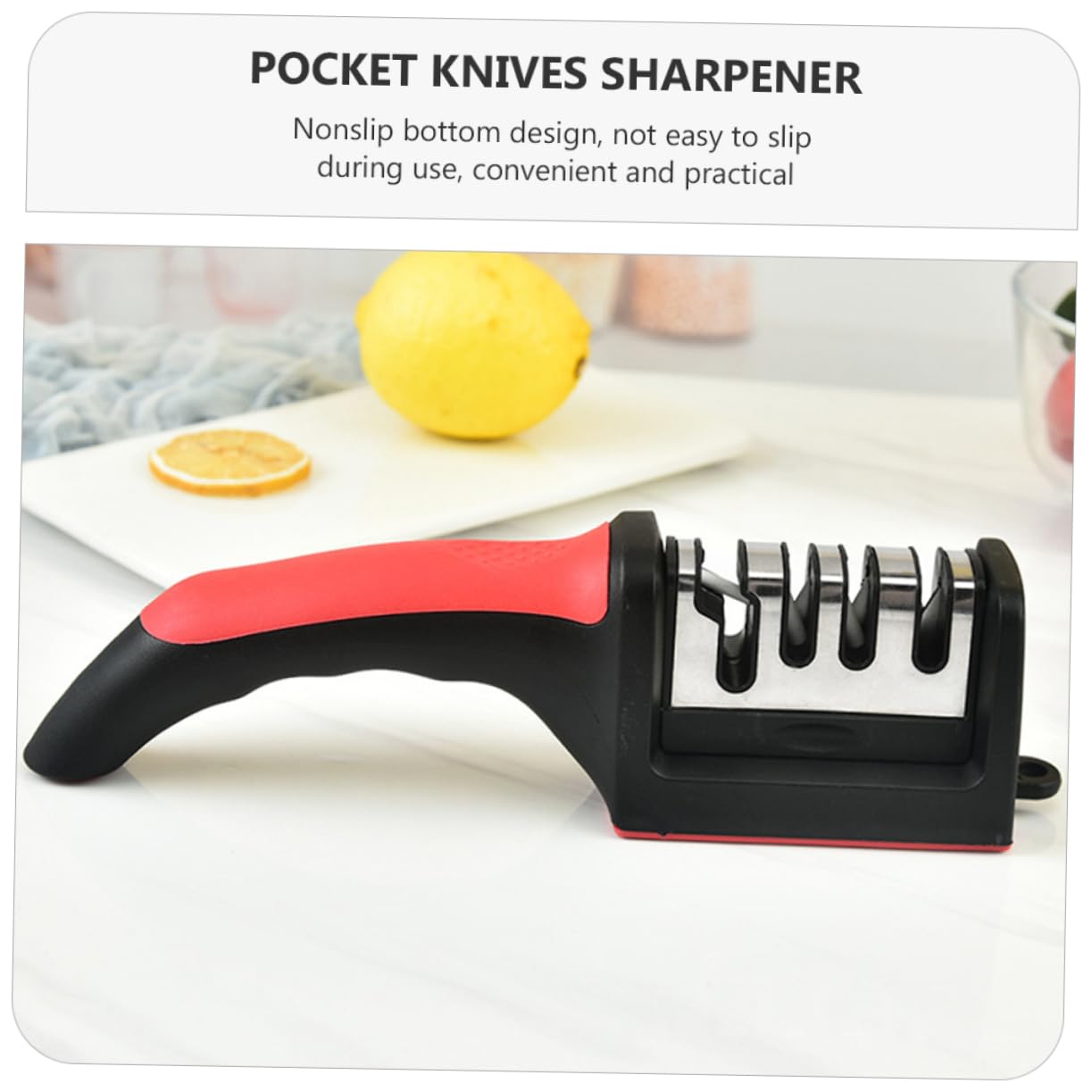 Serrated Knife Sharpener Multi-function Kitchen Sharpener Four Sections Easy to Use