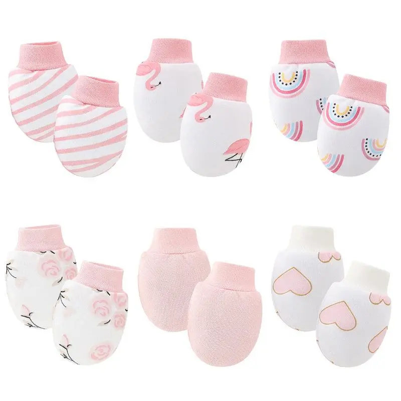 6PCS Soft Cotton Anti-Scratch Mittens, Gentle Breathable No-Scratch Hand Covers, Lightweight Durable Daily Wear Protective Mitts for Sensitive Skin