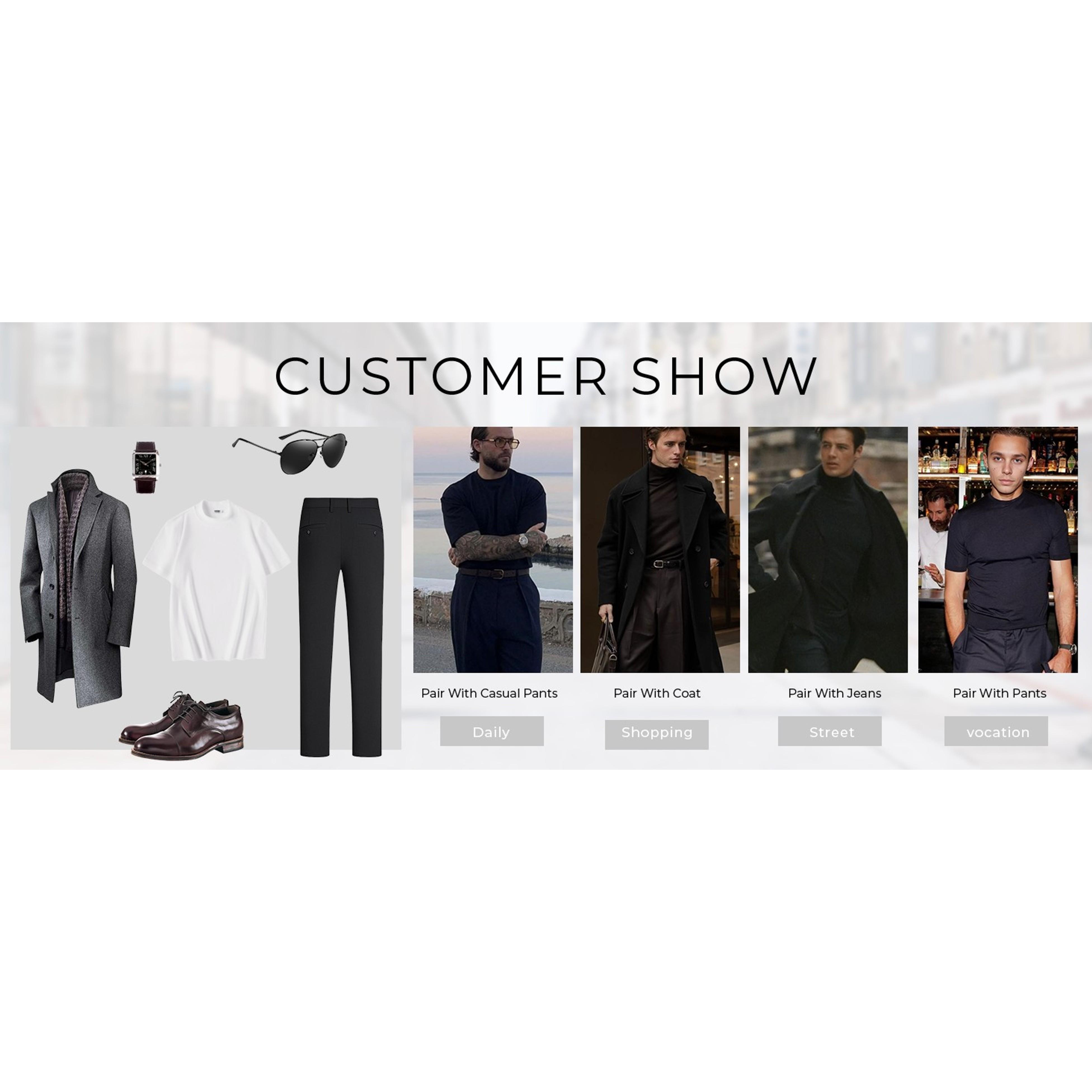 Mens Casual Premium Cotton Mock Turtleneck Short Sleeve T-Shirt Basic Half Neck TopGift