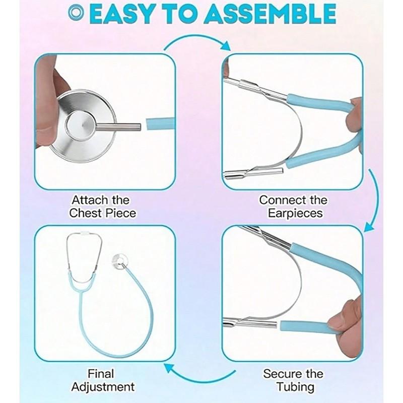Handmade Simulation Stethoscope Toy, Ideal for Science & Creative Play, Durable Plastik Construction, Perfect Gift for Kids