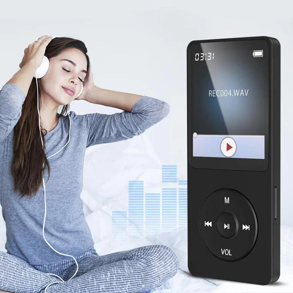 HiFi Lossless Audio MP3 Player with Rubber Dirt-Resistant Design, Bluetooth, Type-C, Built-In Speaker, FM Radio, E-Book Support, Multi-Language, AVI Video Playback, WMA Compatibility, Swimming-Ready Water Resistance for Students