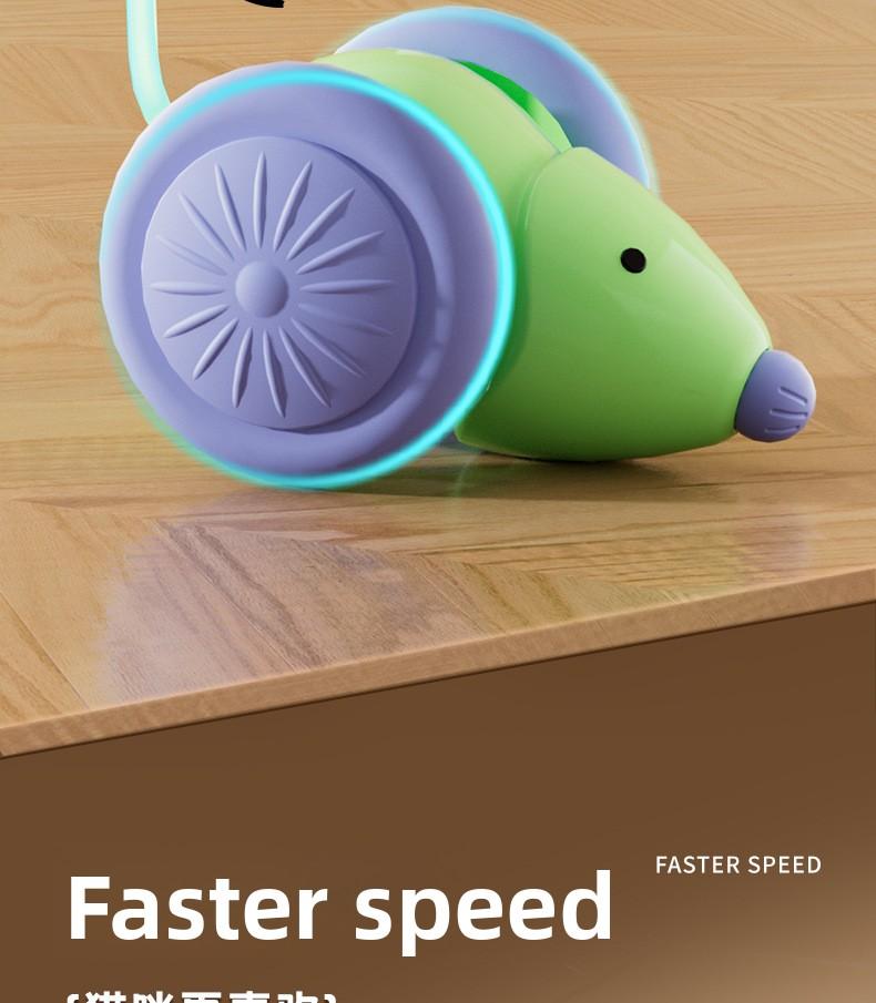 Pet toy - Self-amusement device to relieve boredom for cats.Electric mouse, intelligent running vehicle.Cat and mouse toy "Mimi"