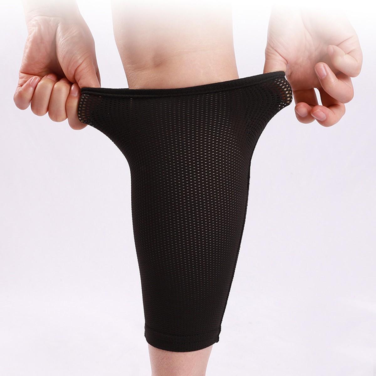 Football Shin Guards Sleeve Set, High Elastic Fit, Breathable Mesh Fabric, Quick Sweat Wicking, Comfortable for Long Training Sessions