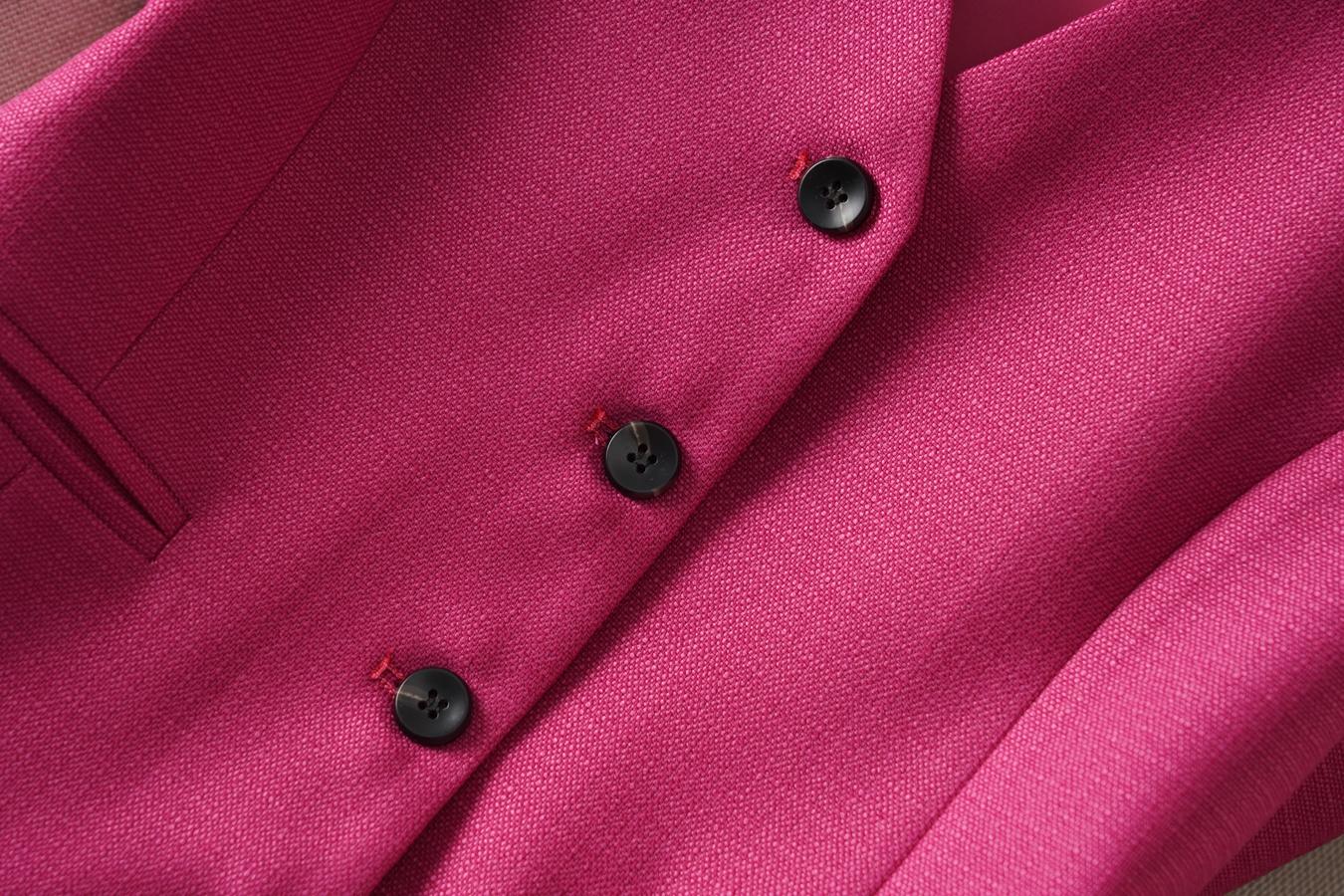 Women's Solid Button Front Fake Pocket Vest Blazer, Elegant V Neck Sleeveless Outerwear for Work Office Business, Ladies Spring & Fall Clothes Womenswear