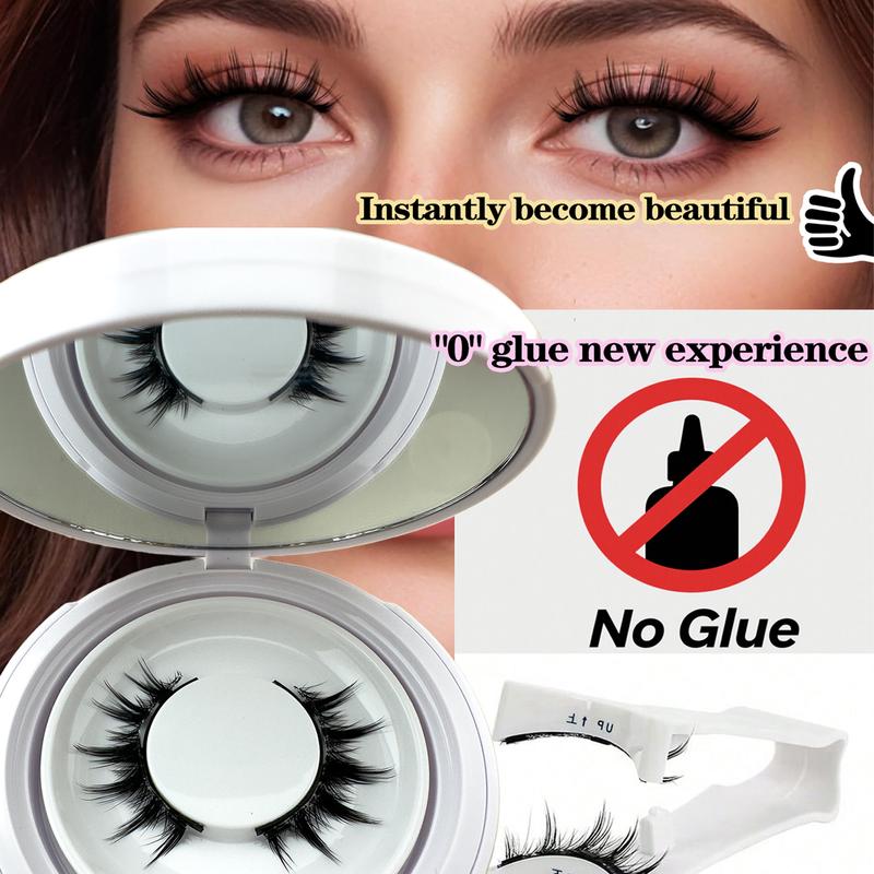 Reusable Magnetic False Eyelashes Set, No Glue Needed, Includes Dedicated Applicator, Alcohol-Free Professional Eye Makeup Tool