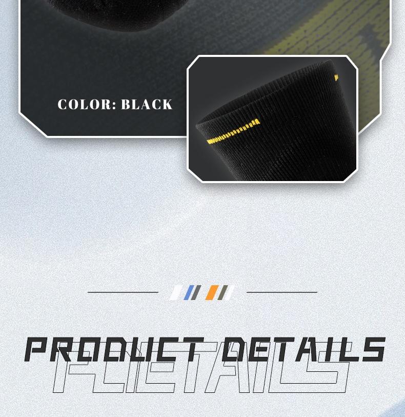 Men's mid-calf sports socks in a pack of 5 pairs. They feature sweat-absorbing mesh for breathability, shock absorption, and are wear-resistant. With terry cloth soles, these solid-color socks are suitable for basketball, running, football, Tubesocks