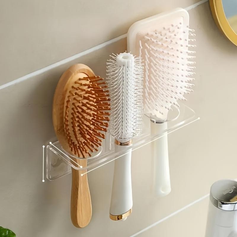 Modern Clear Acrylic Bathroom Shelf, Wall Mounted Floating Organizer for Toiletries and Hair Accessories, 1pc