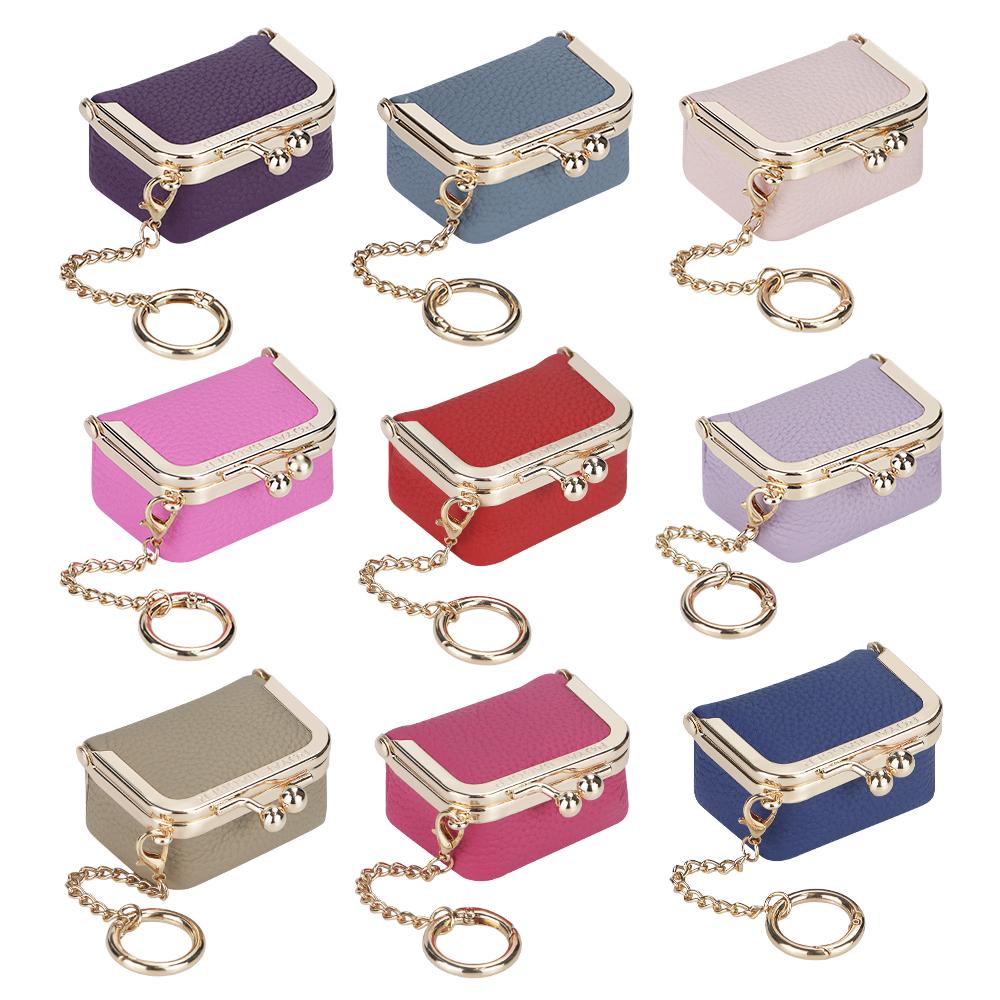 Royal Bagger Genuine Leather Mini Coin Purse, Solid Color Kiss Lock Change Pouch, Casual Style Small Storage Bag for Women 1894 SpringStatements