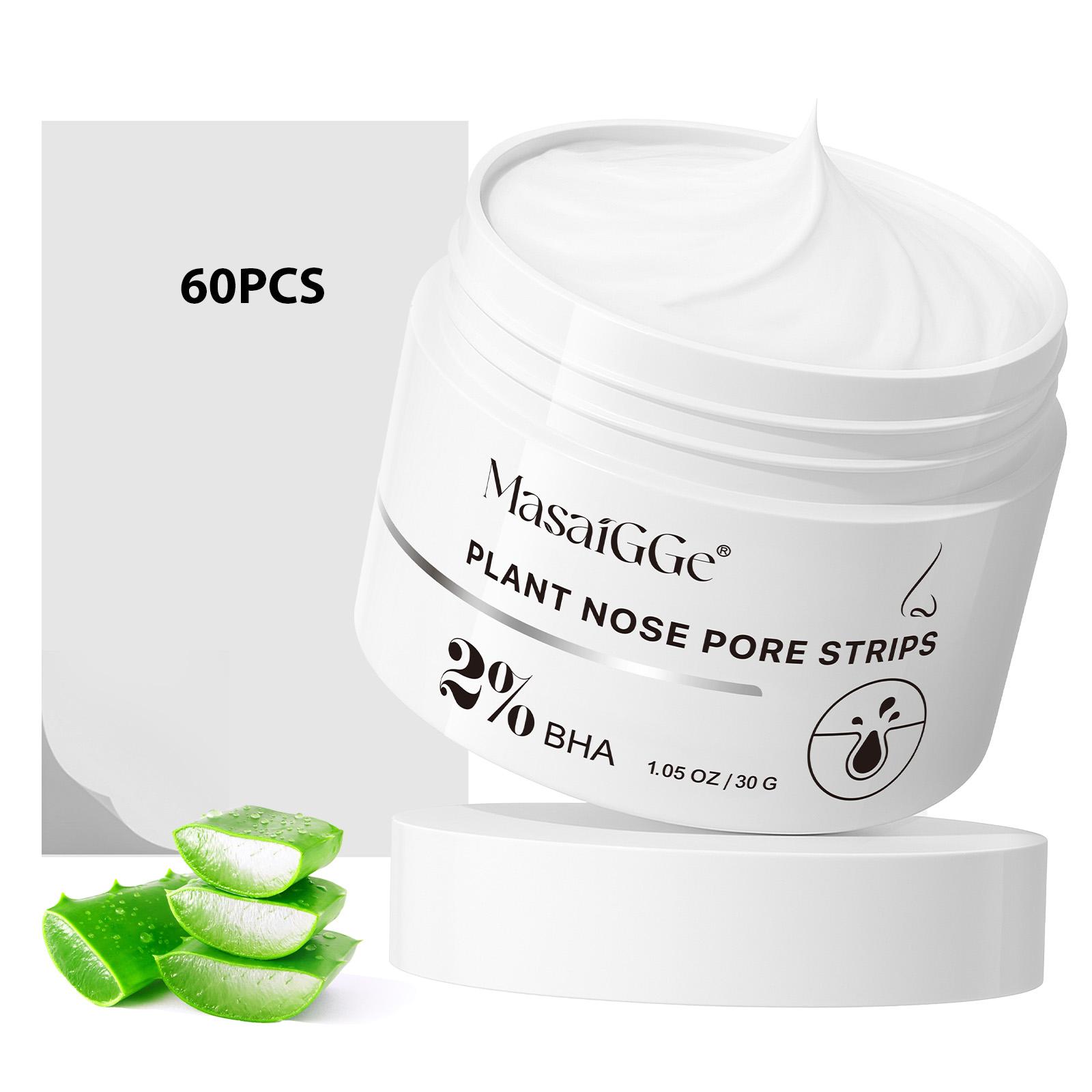 MasaiGGe Plant Nose Pore Strips,Nasal skin cleansing mask, deeply cleanses the skin, making the nose look cleaner. Suitable for all skin types.